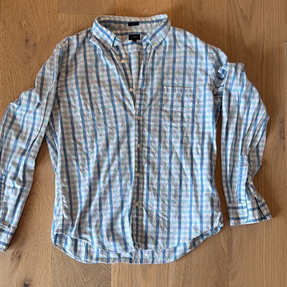 J. Crew Other - J. Crew Light Blue and White Striped Casual Shirt